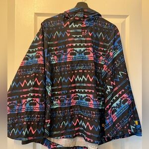 Hershel Voyage Poncho Pink & Blue Aztec Print